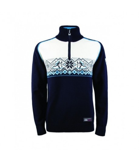 DALE SKISKYTTER pansky sveter zo 100% merino vlny - modry - POSLEDNY KUS!
